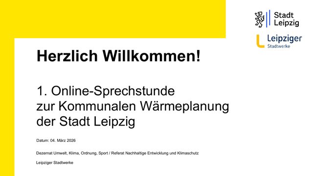 1. Online-Sprechstunde zur Kommunalen W&auml;rmeplanung